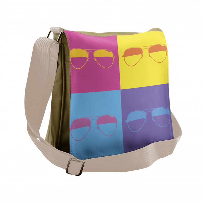 Retro Image Summer Items Messenger Bag