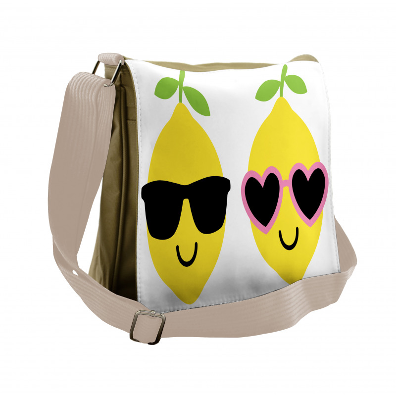 Boy Girl Lemon Smiling Messenger Bag