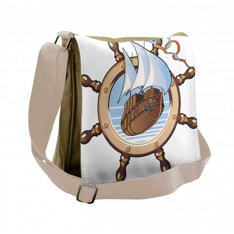 Ships Wheel Sailing Messenger Bag