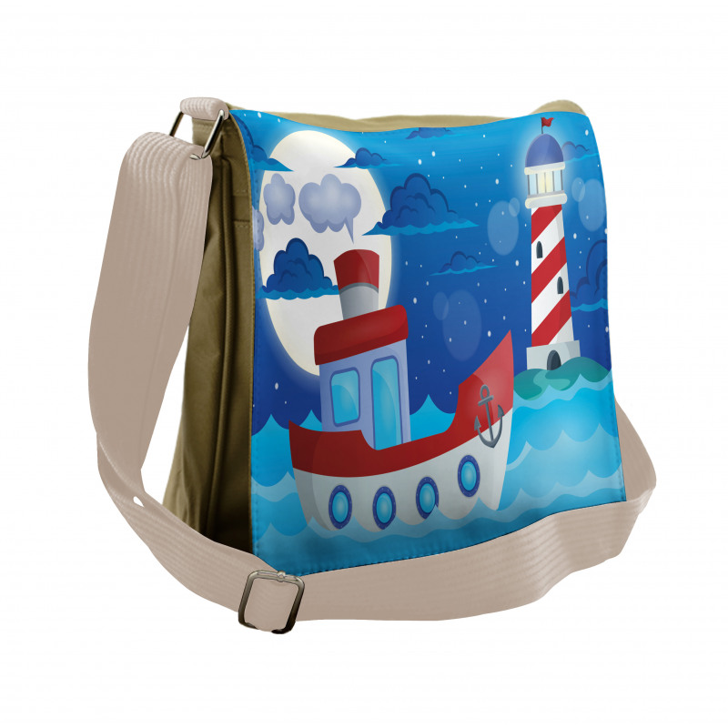 Nursery Ship Lighthouse Messenger Bag