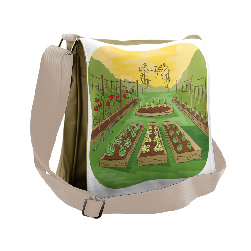 Garden of Fruits Vegetables Messenger Bag