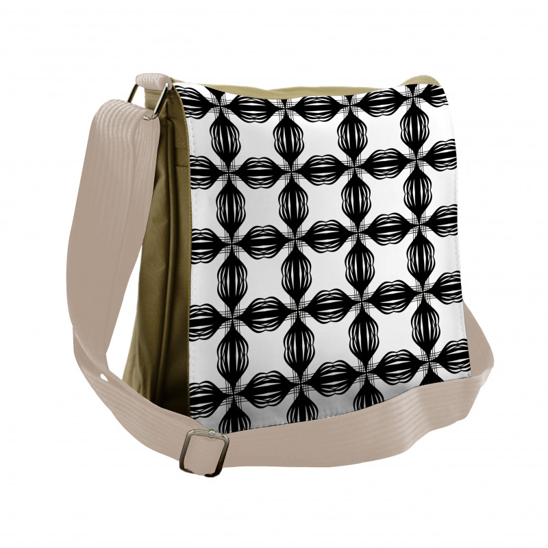 Monochrome Abstract Items Messenger Bag