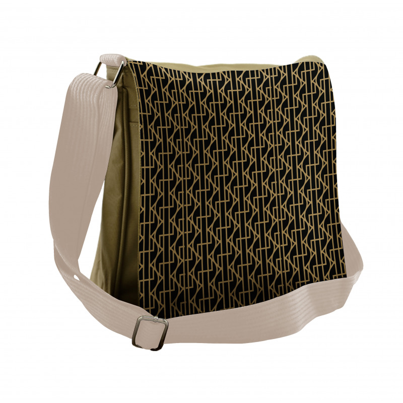 Zigzags Streaks Graphic Messenger Bag