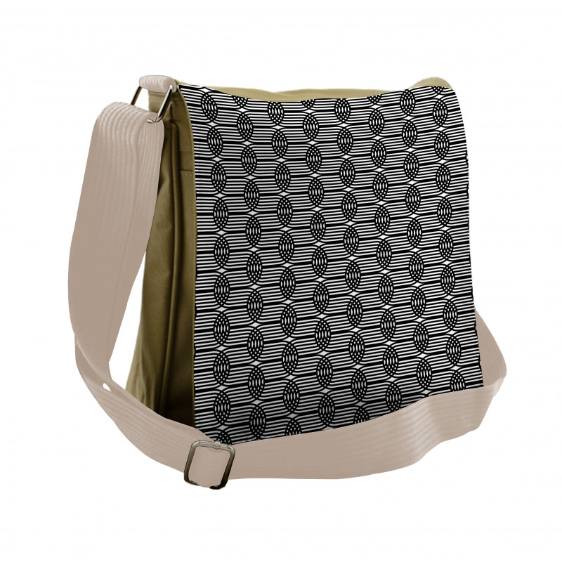 Vertical Waves Intersecting Messenger Bag