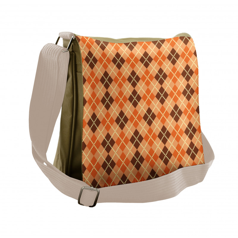 Diamond Check Argyle Messenger Bag