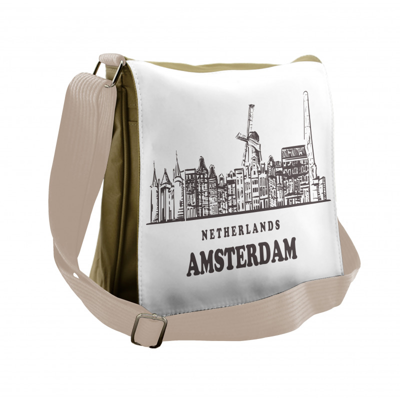 Netherlands City Skyline Messenger Bag