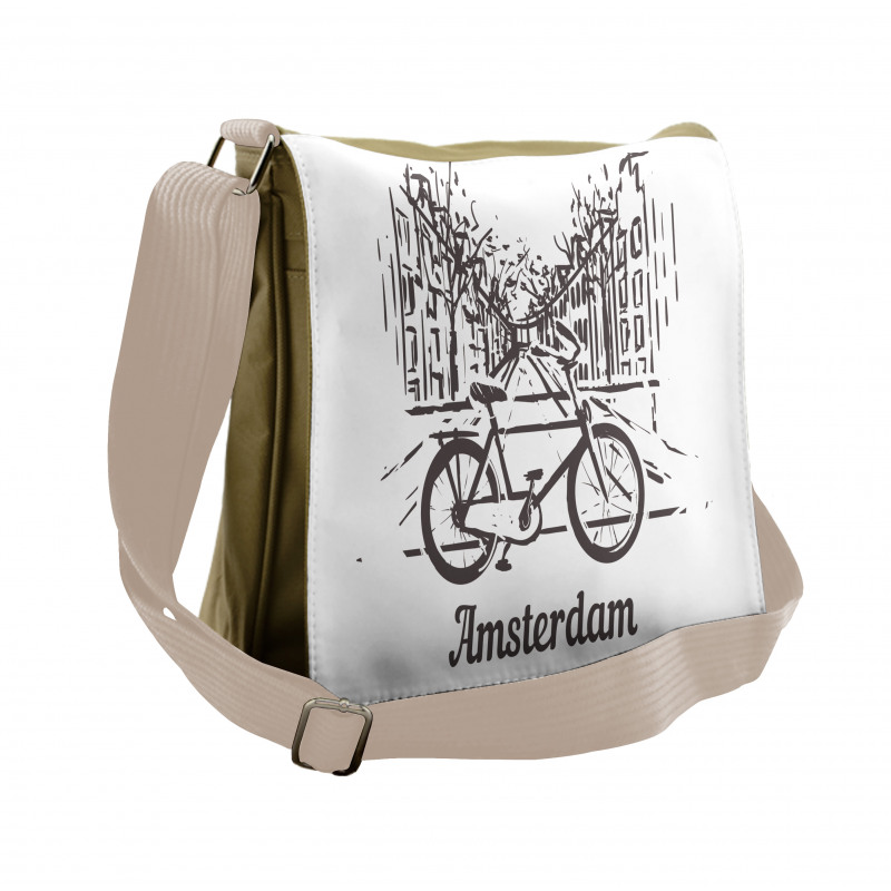 Bicycle Street Houses Messenger Bag