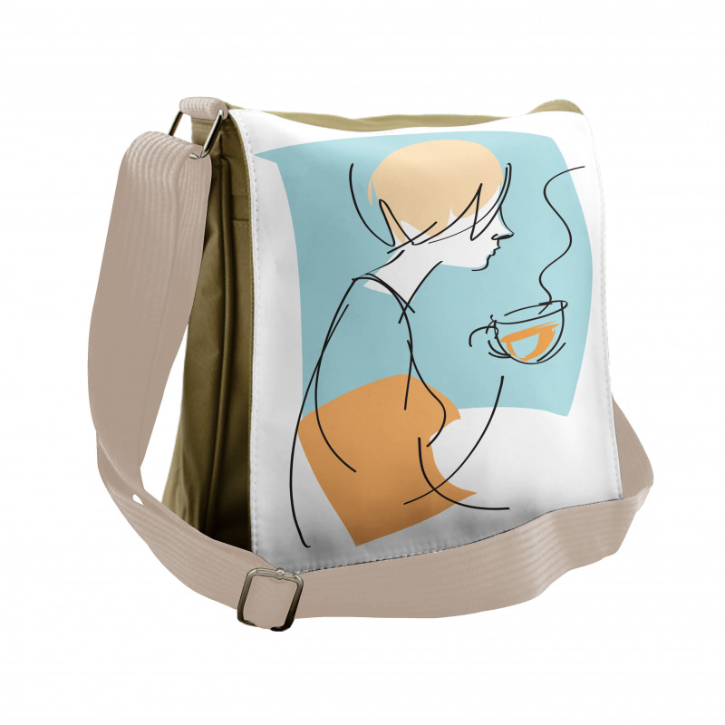 Randomly Scribbled Lady Cup Messenger Bag