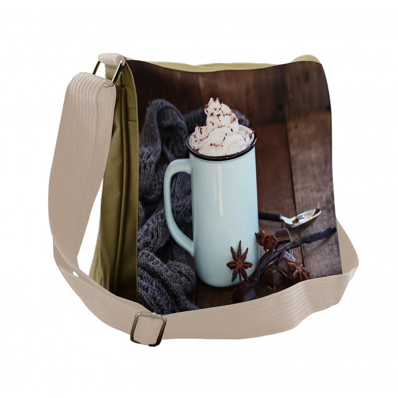 Hot Cocoa with Whipped Cream Messenger Bag