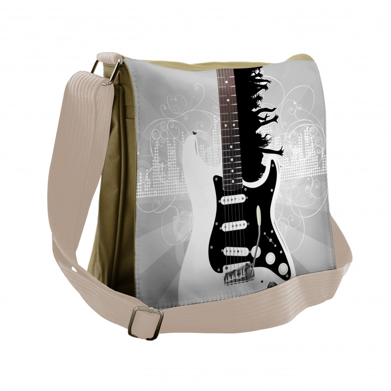 Contemporary People Partying Messenger Bag