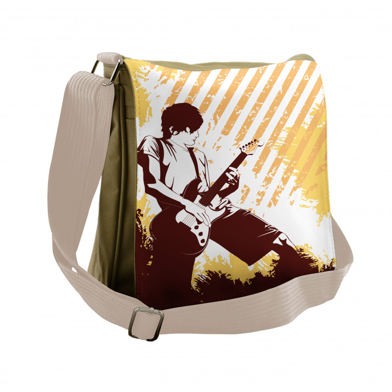 Sketchy Stripes Young Boy Messenger Bag