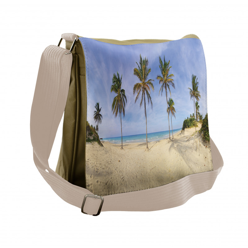 Cuban Beach Panorama Messenger Bag