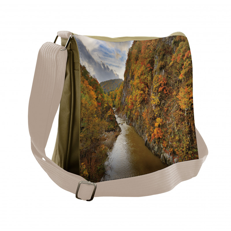 River Autumn Colors Messenger Bag