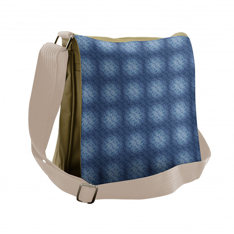 Curvy Buta Motifs Art Messenger Bag