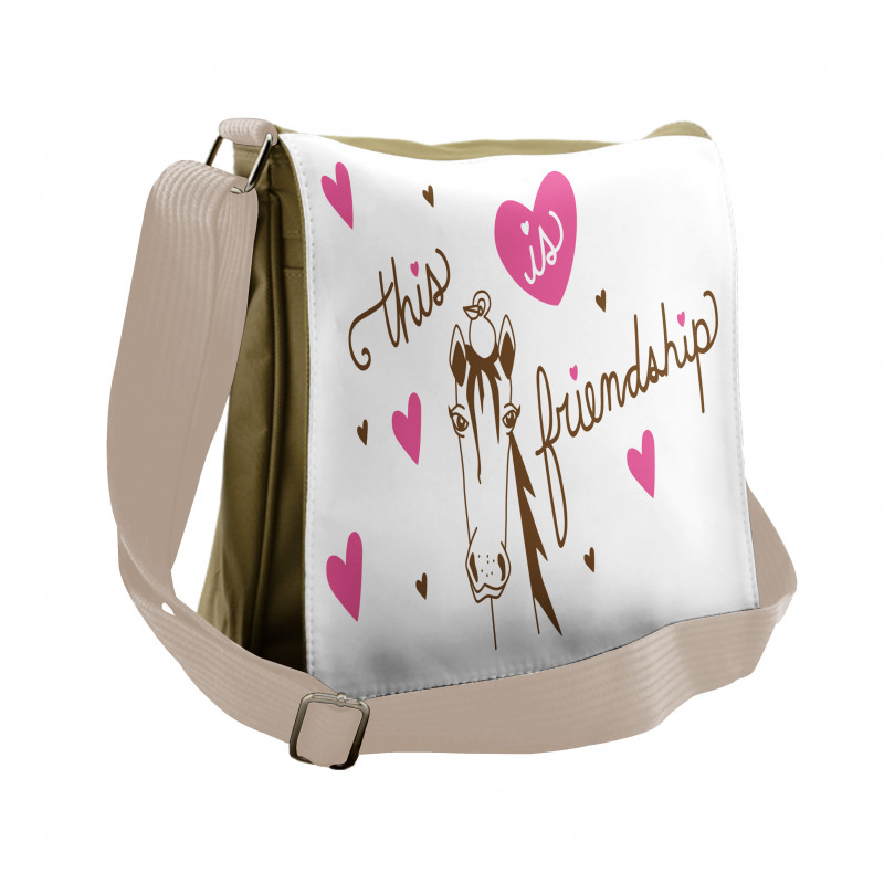 This is Friendship Horse Bird Messenger Bag