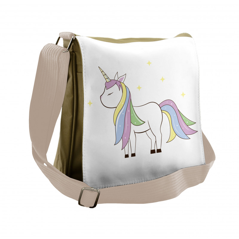 Horse Childish Doodle Messenger Bag