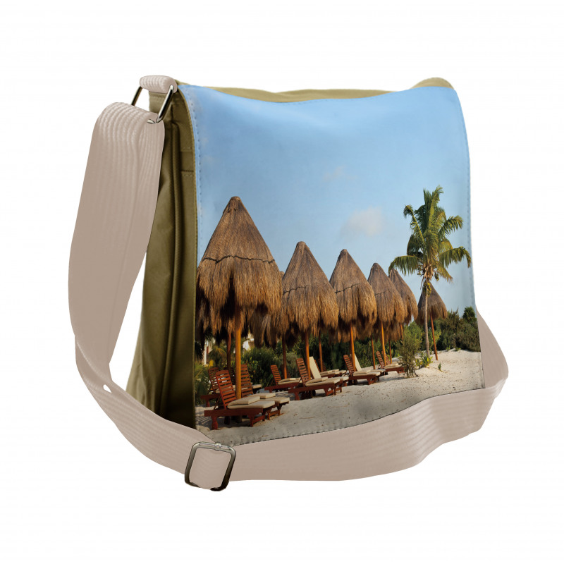 Playa Del Carmen Beach Image Messenger Bag