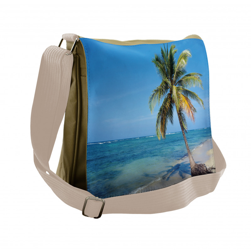 Image of a Single Palm Tree Messenger Bag