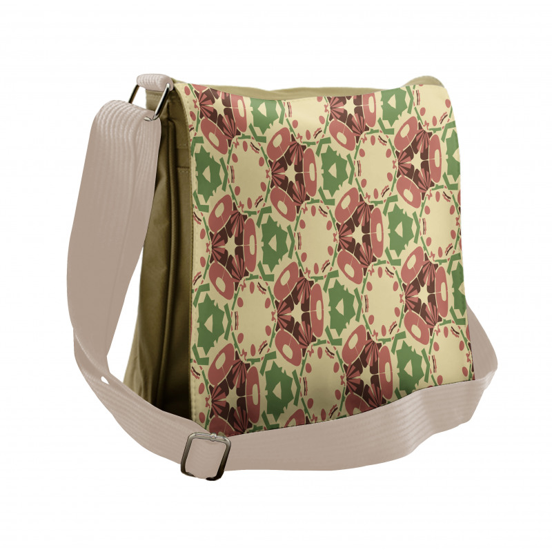 Geometric Shape Motifs Messenger Bag