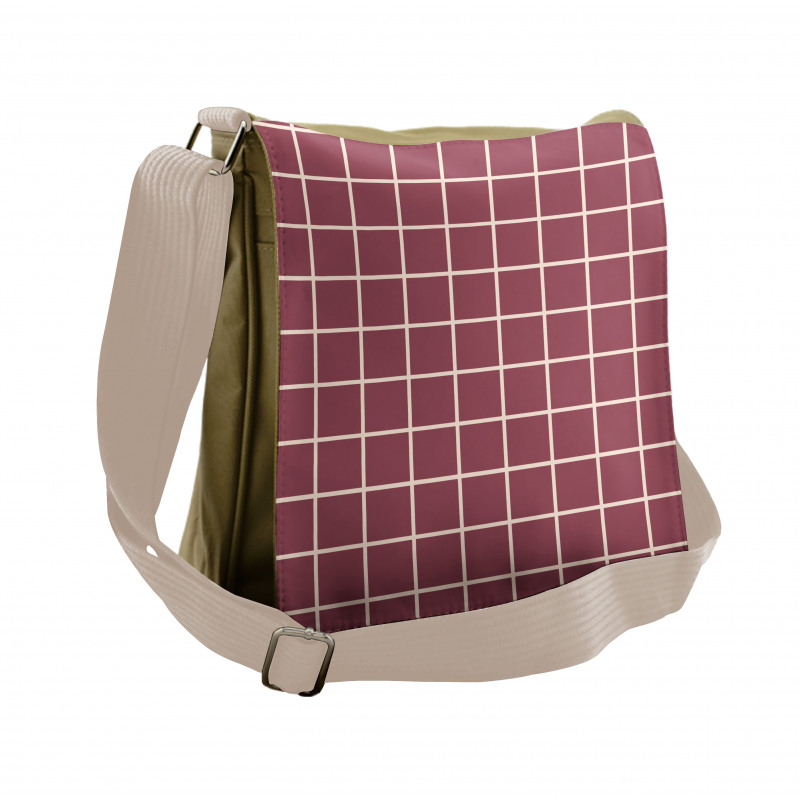 Simplistic Mesh Graphic Art Messenger Bag