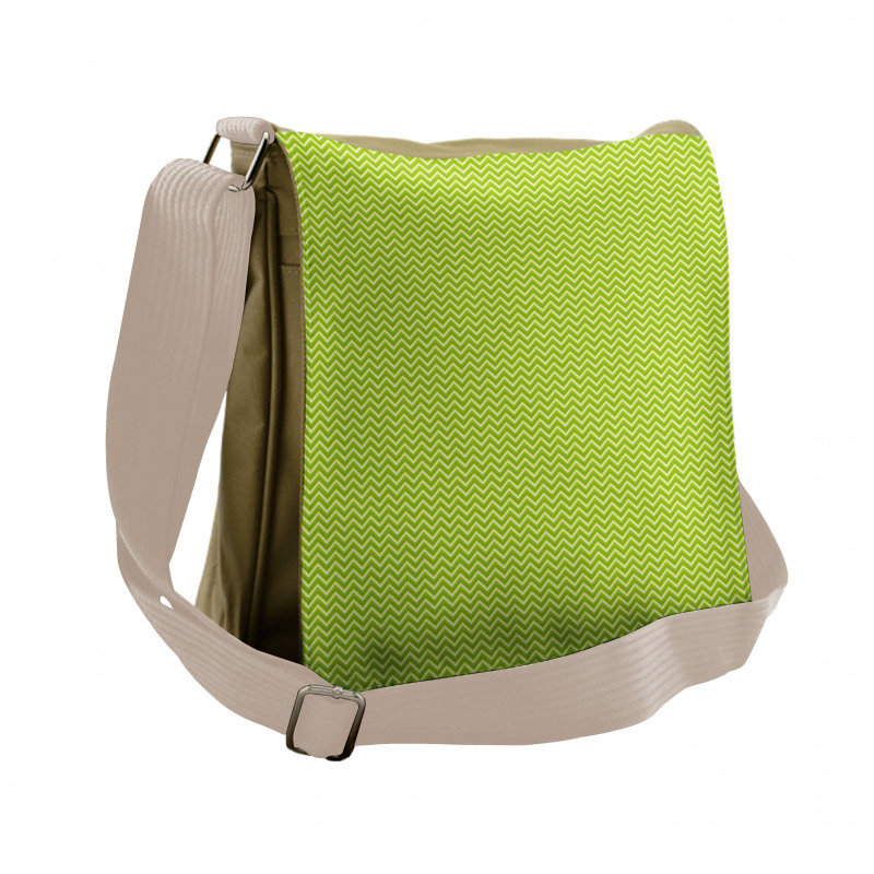 Geometric Zigzag Lines Messenger Bag