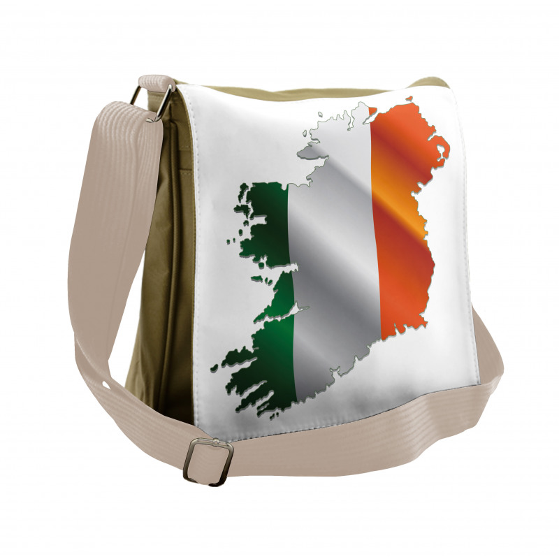 Irish Pride Flag Colors Messenger Bag