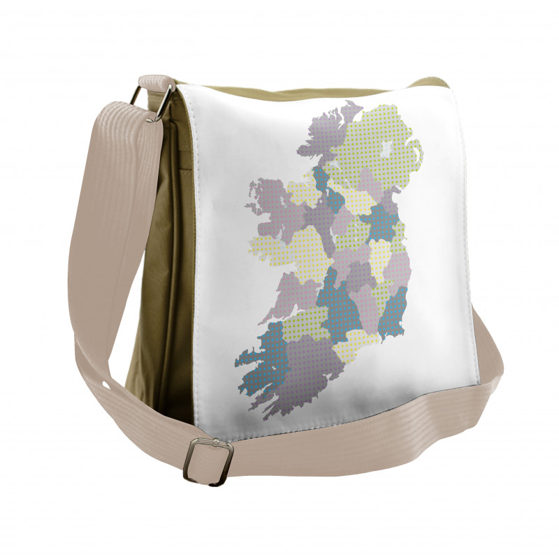 Pastel Tone Graphic Messenger Bag