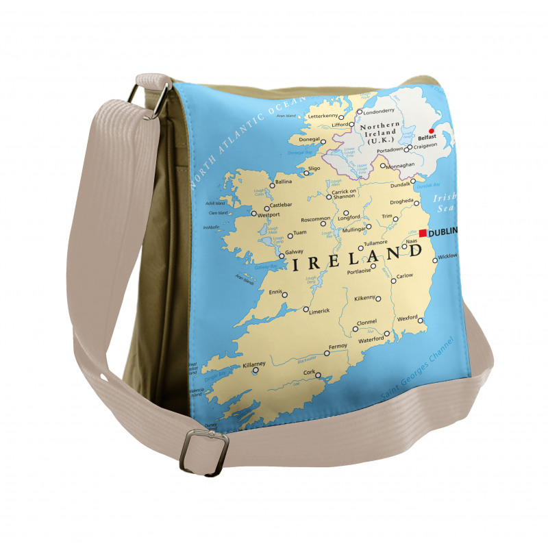 High-Detailed Mapping Messenger Bag