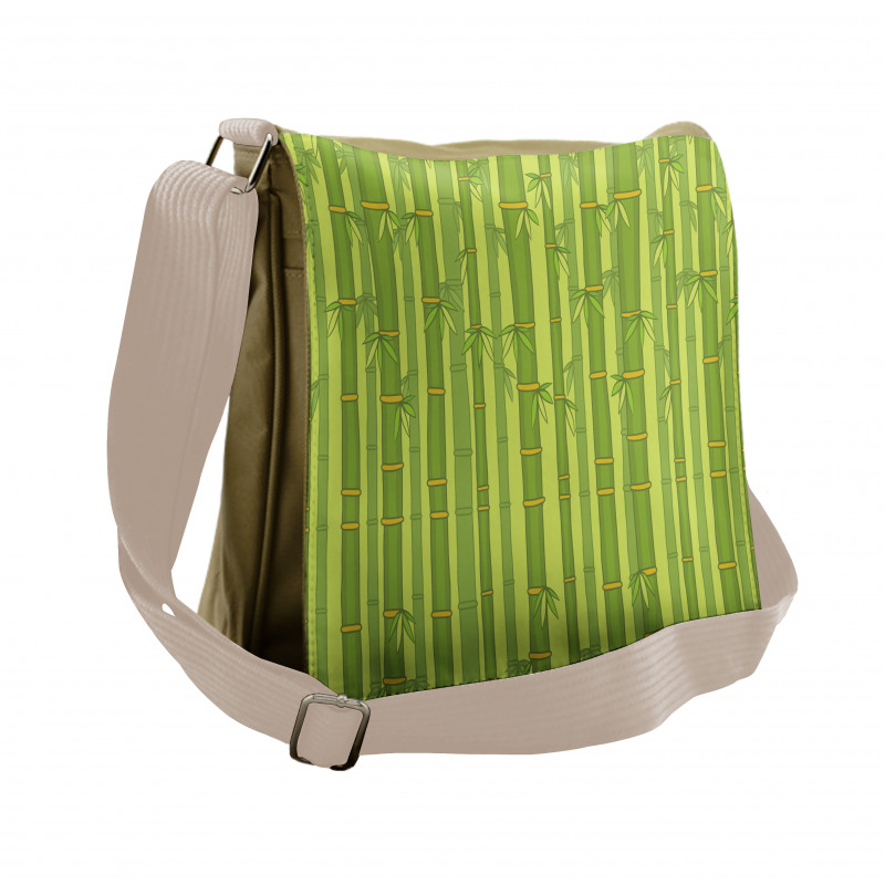 Bamboo Forest Tubes Art Messenger Bag