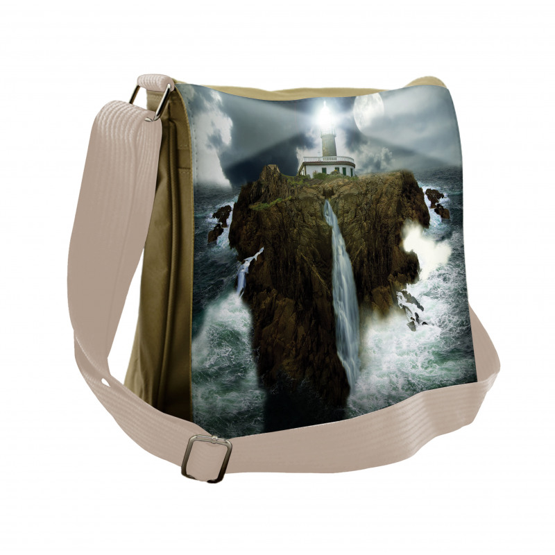 Rocks Stormy Sealife Messenger Bag