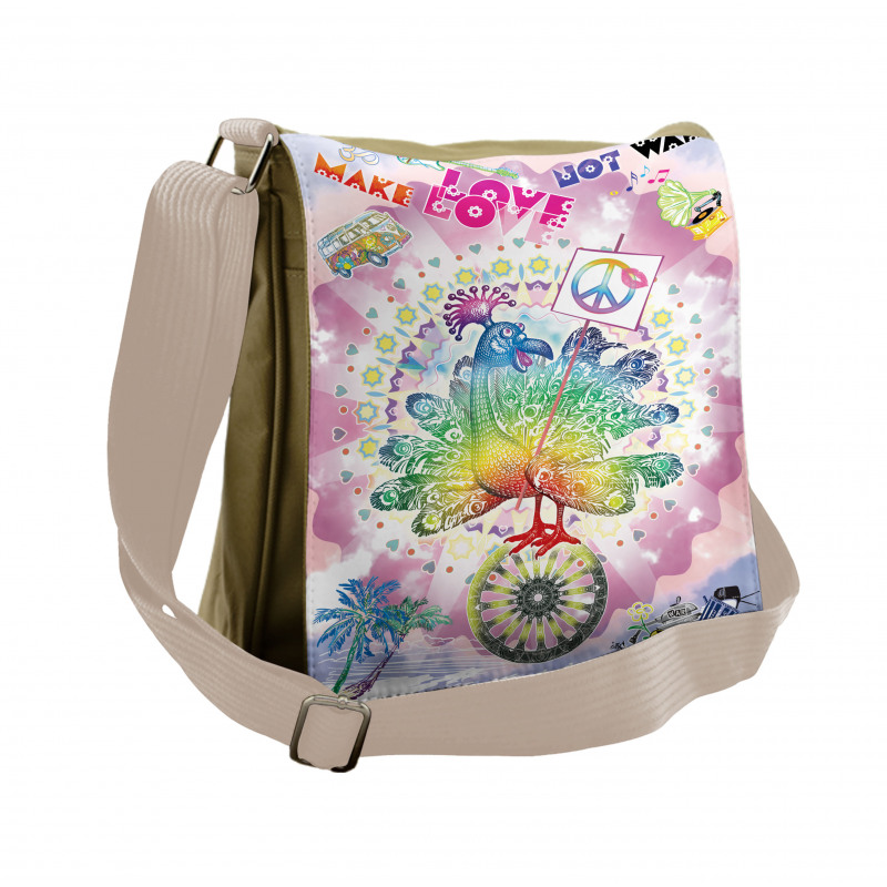 Tropical Turkey Messenger Bag