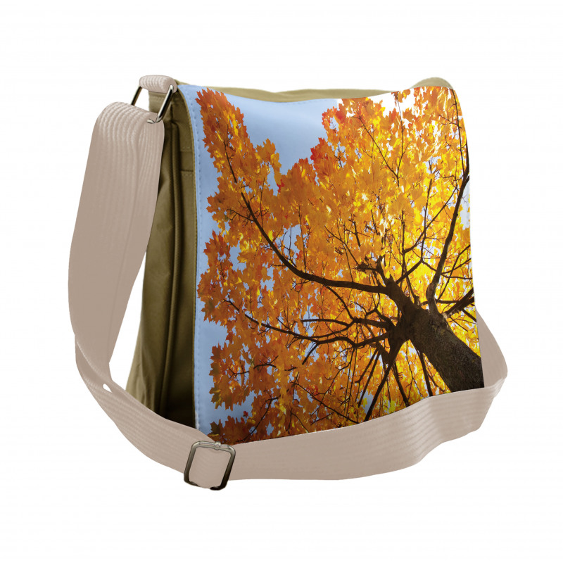 Maple Leaves Fall Autumn Messenger Bag