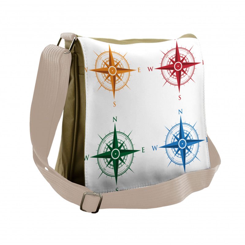 Colorful Compasses Messenger Bag