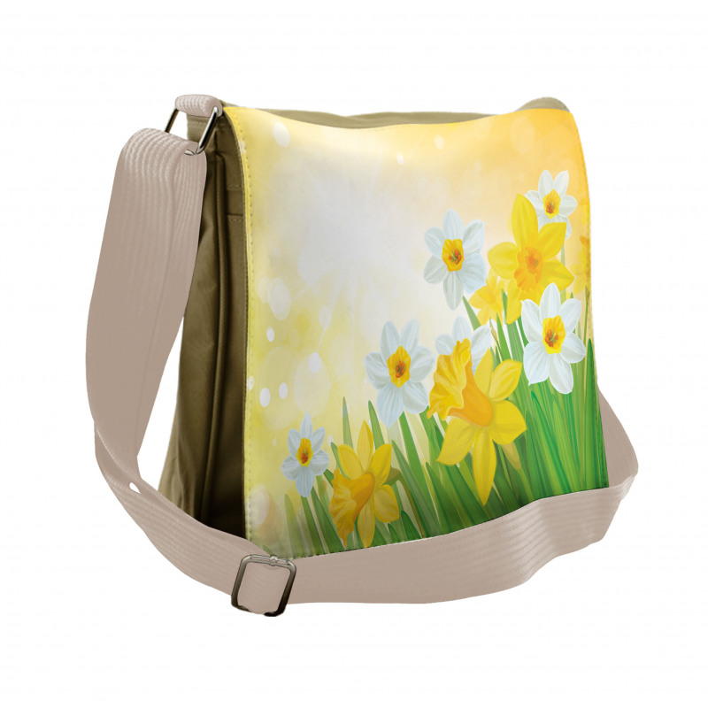 Flower Garden in Summer Messenger Bag