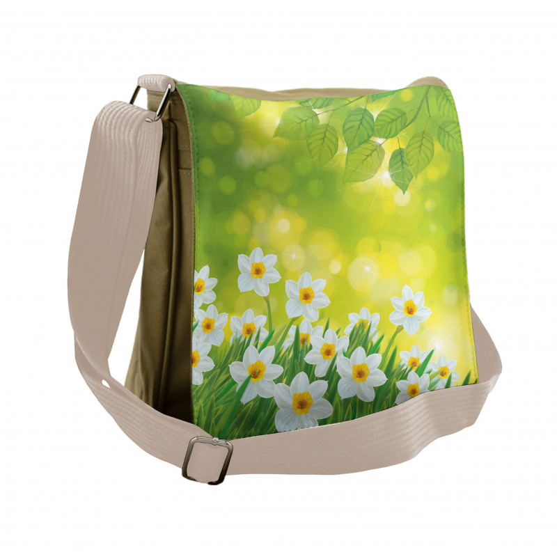 Daffodils Spring Petals Messenger Bag