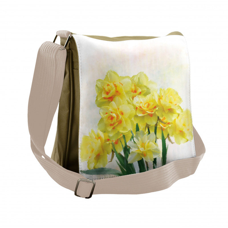 Paint of Daffodils Bouquet Messenger Bag