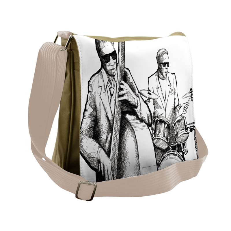 Jazz Band Musicians Messenger Bag