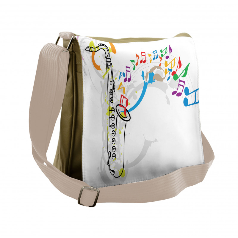 Festival Music Notes Messenger Bag