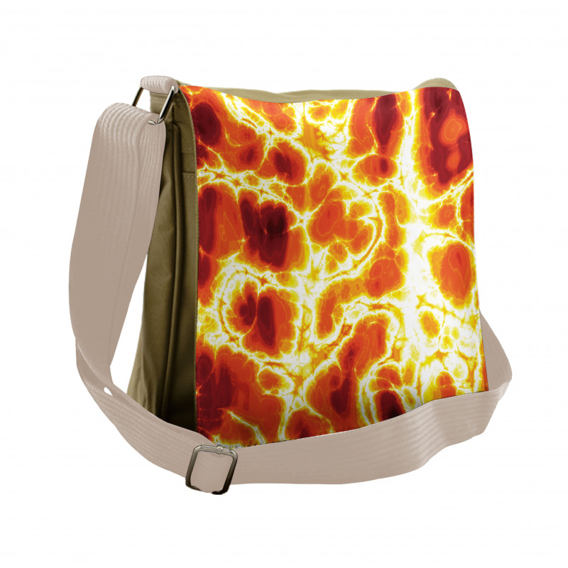 Hot Burning Lava Fire Messenger Bag