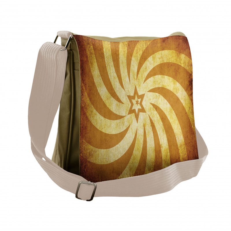 Grunge Star Sunrays Messenger Bag