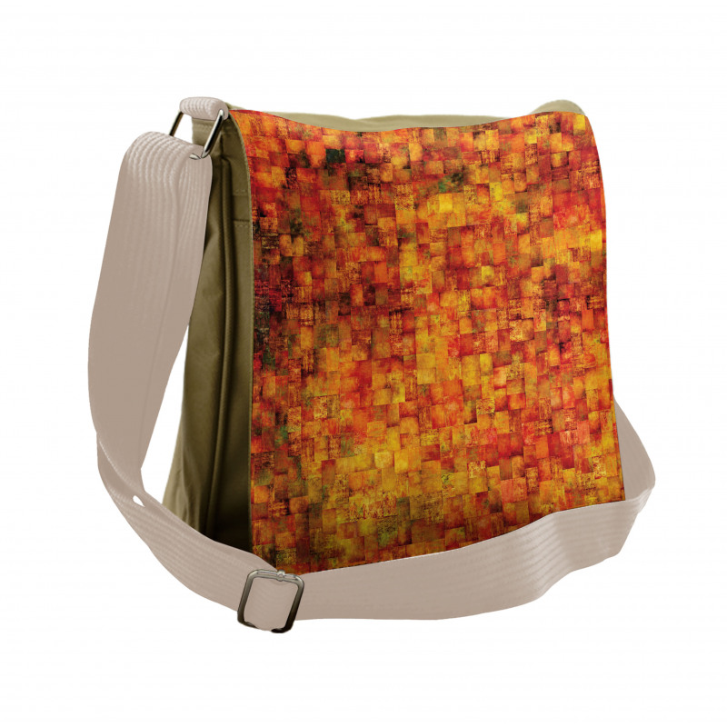 Vintage Mosaic Grunge Messenger Bag