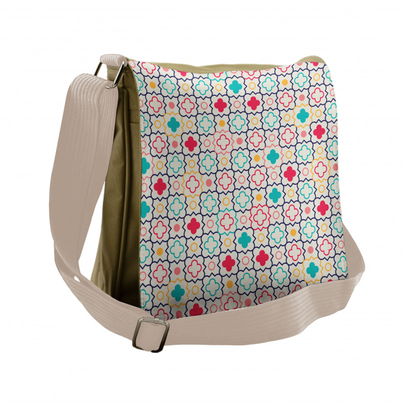 Quatrefoil Messenger Bag