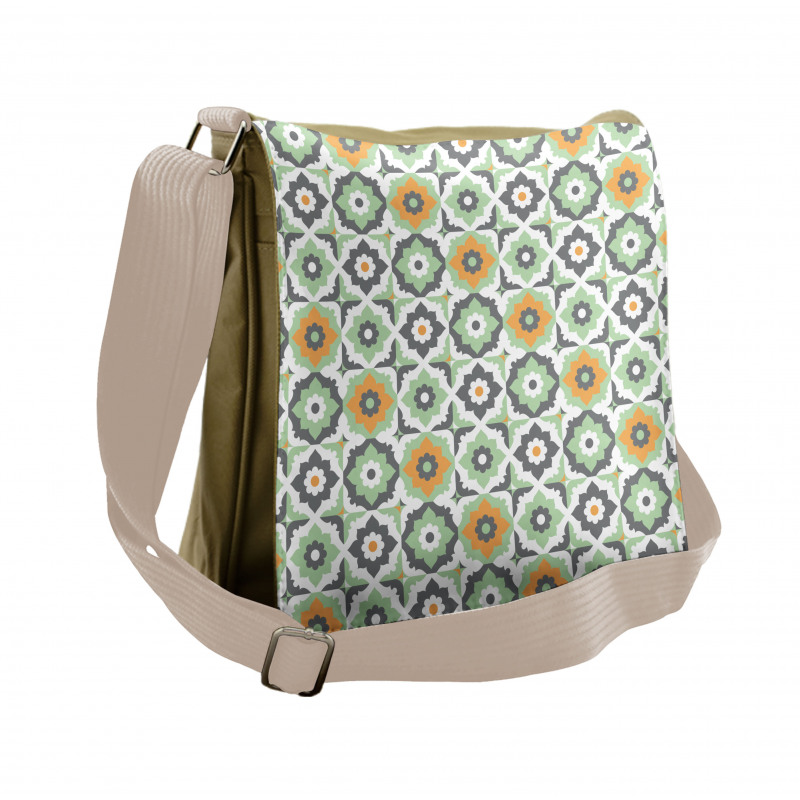 Lotus Floral Messenger Bag