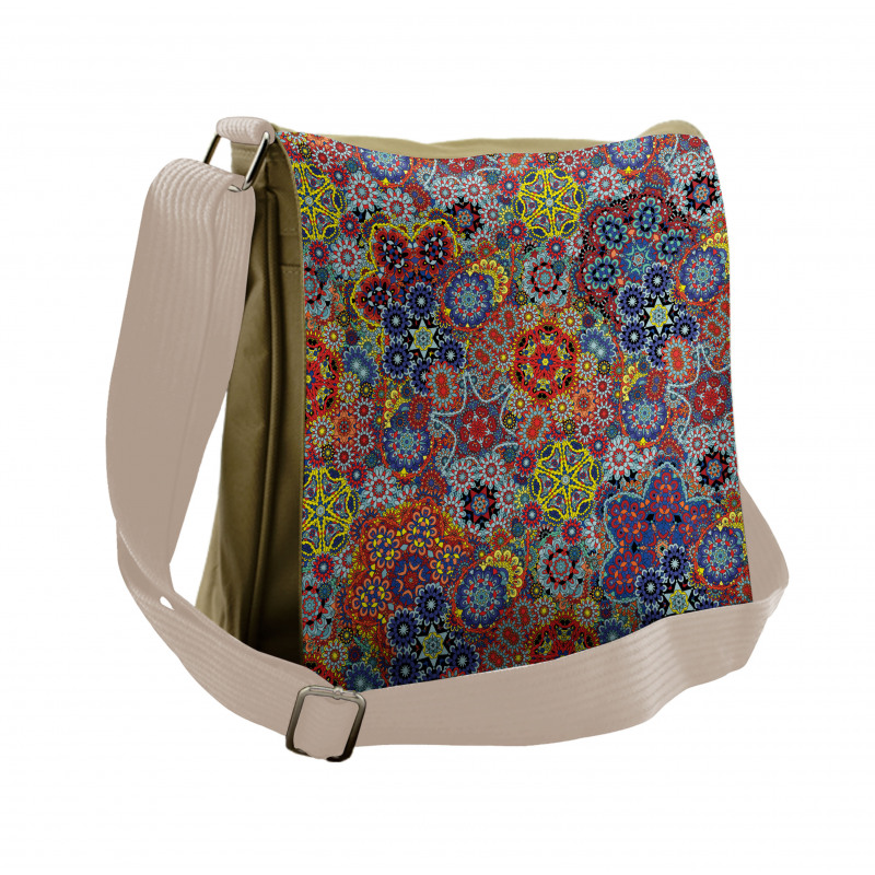 Combined Nested Paisley Messenger Bag