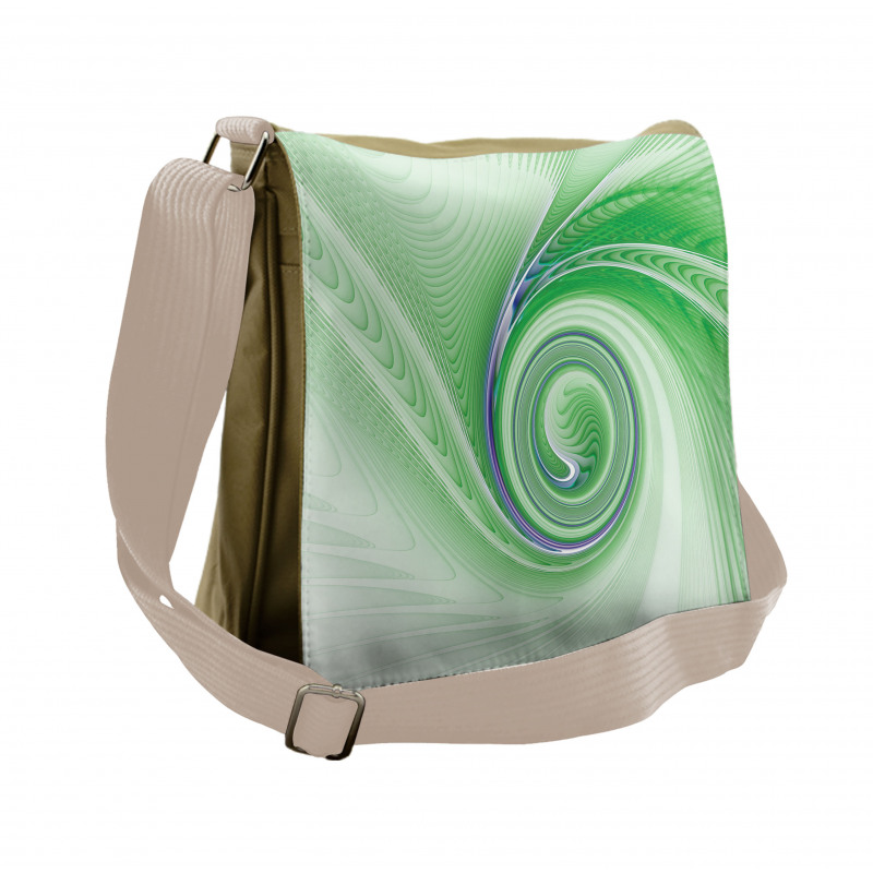 Abstract Fractal Spirals Messenger Bag