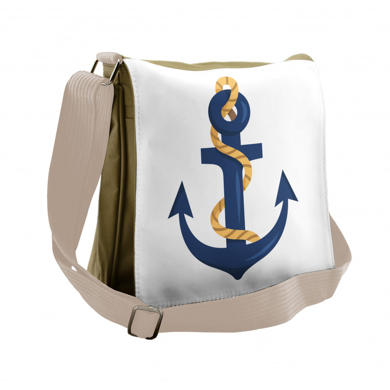 Nautical Cartoon Anchor Messenger Bag