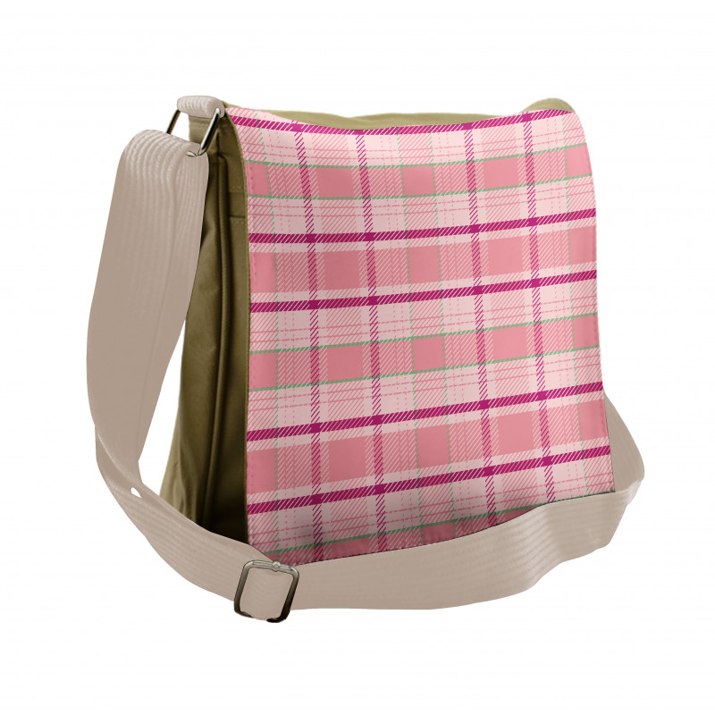 Tartan Plaid Pattern Squares Messenger Bag