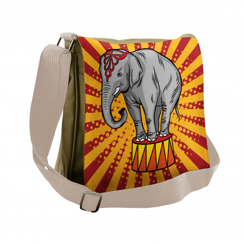 Show Animal Elephant Pop Art Messenger Bag