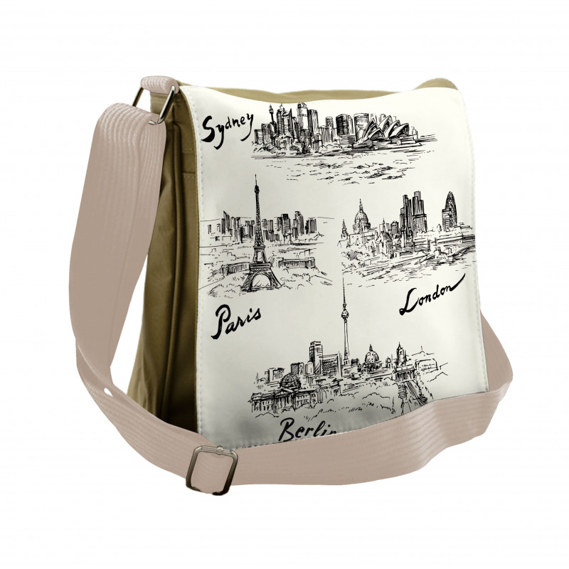 World's Famous Cities Messenger Bag