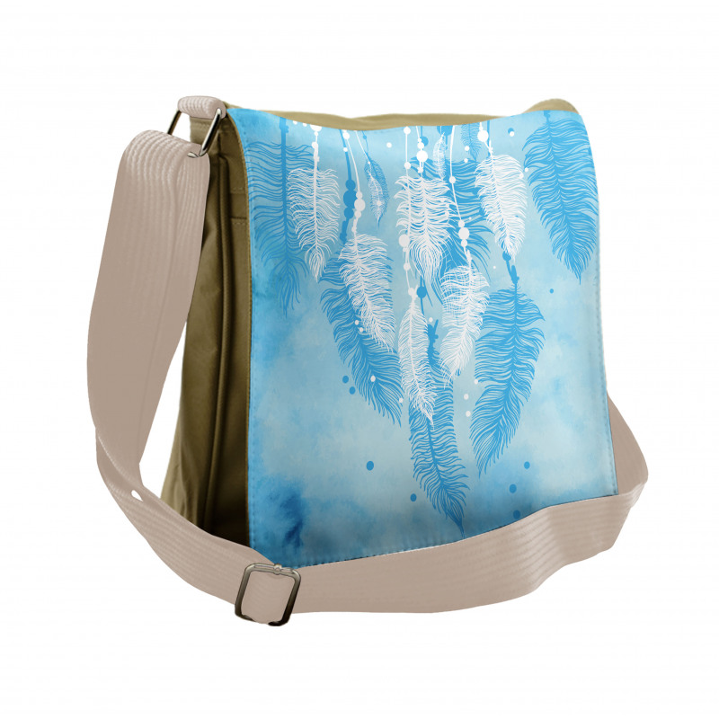 Boho Feather Messenger Bag